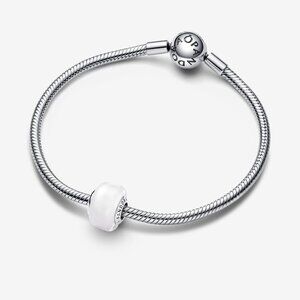 Pandora White Mini Murano Glass Charm